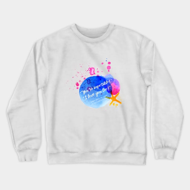 Percy Jackson Percabeth "I love you too!" House of Hades Book Quote Crewneck Sweatshirt by yalitreads